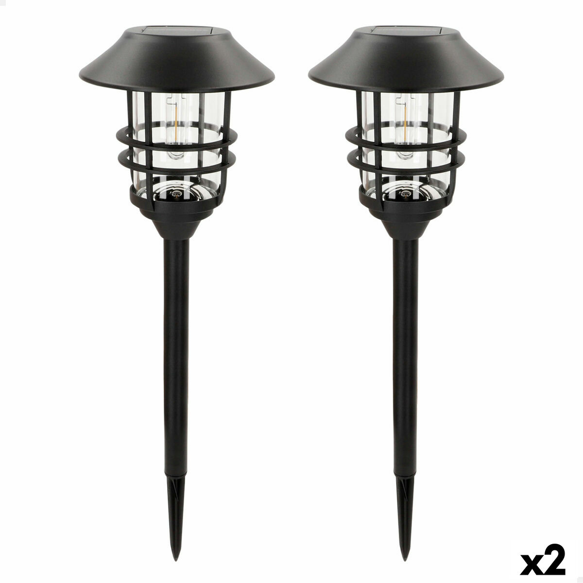 Lampe solaire Aktive 17 x 58 x 17 cm (2 Unités)