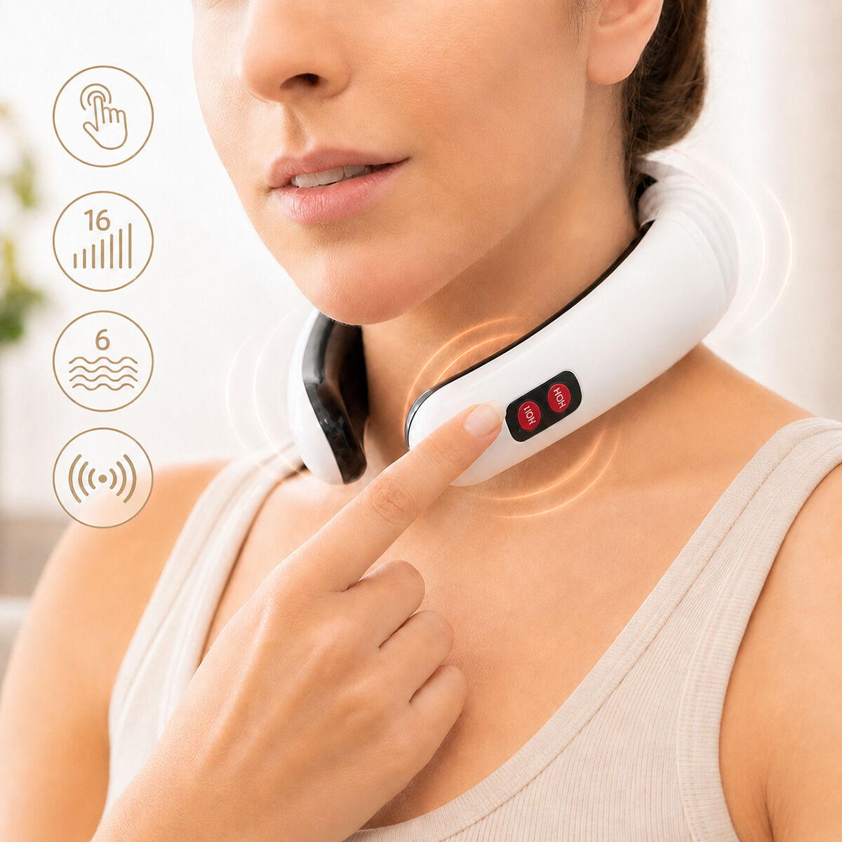 Aparelho de Massagem Eletromagnética para Pescoço e Costas Calmagner InnovaGoods