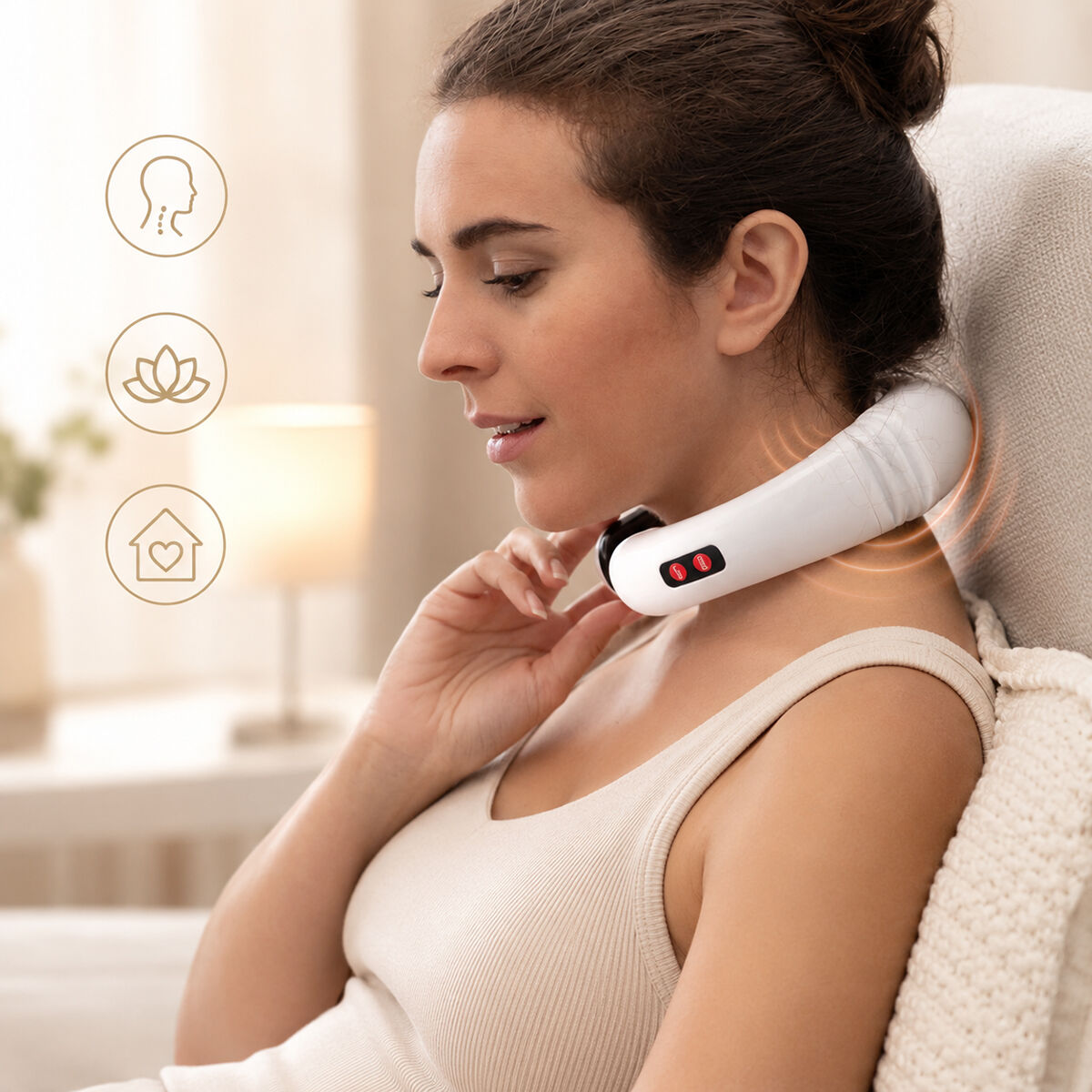 Aparelho de Massagem Eletromagnética para Pescoço e Costas Calmagner InnovaGoods