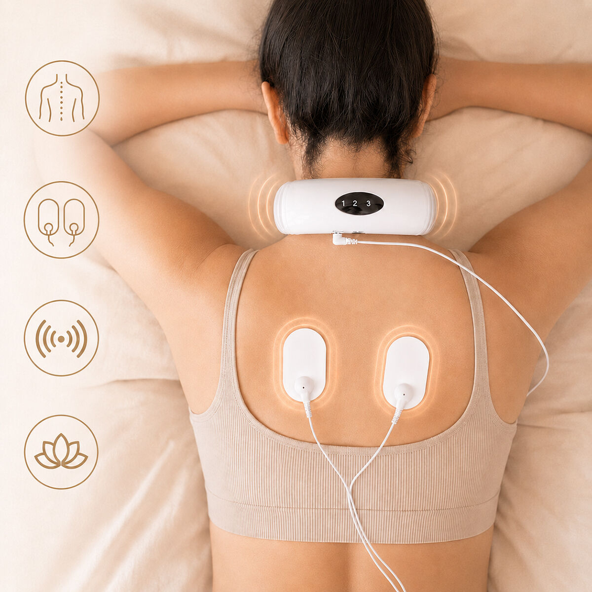 Aparelho de Massagem Eletromagnética para Pescoço e Costas Calmagner InnovaGoods