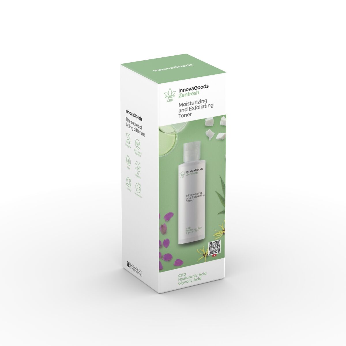obrázok produktu Moisturizing and Exfoliating Facial Toner CBD Zenfresh InnovaGoods 150 ml