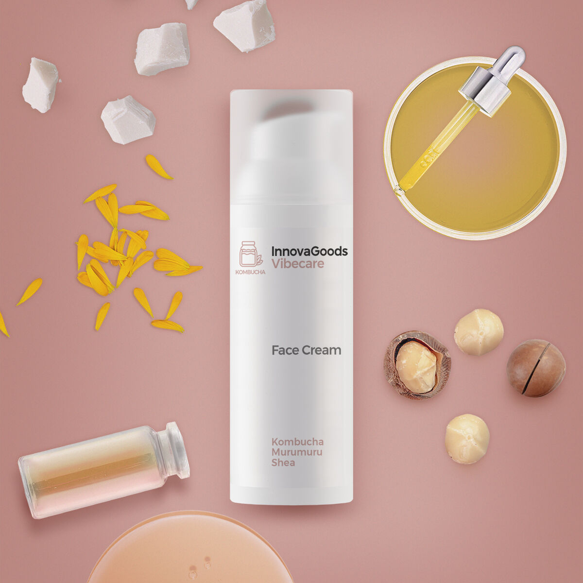 obrázok produktu Hydrating Facial Cream Kombucha Vibecare InnovaGoods 50 ml