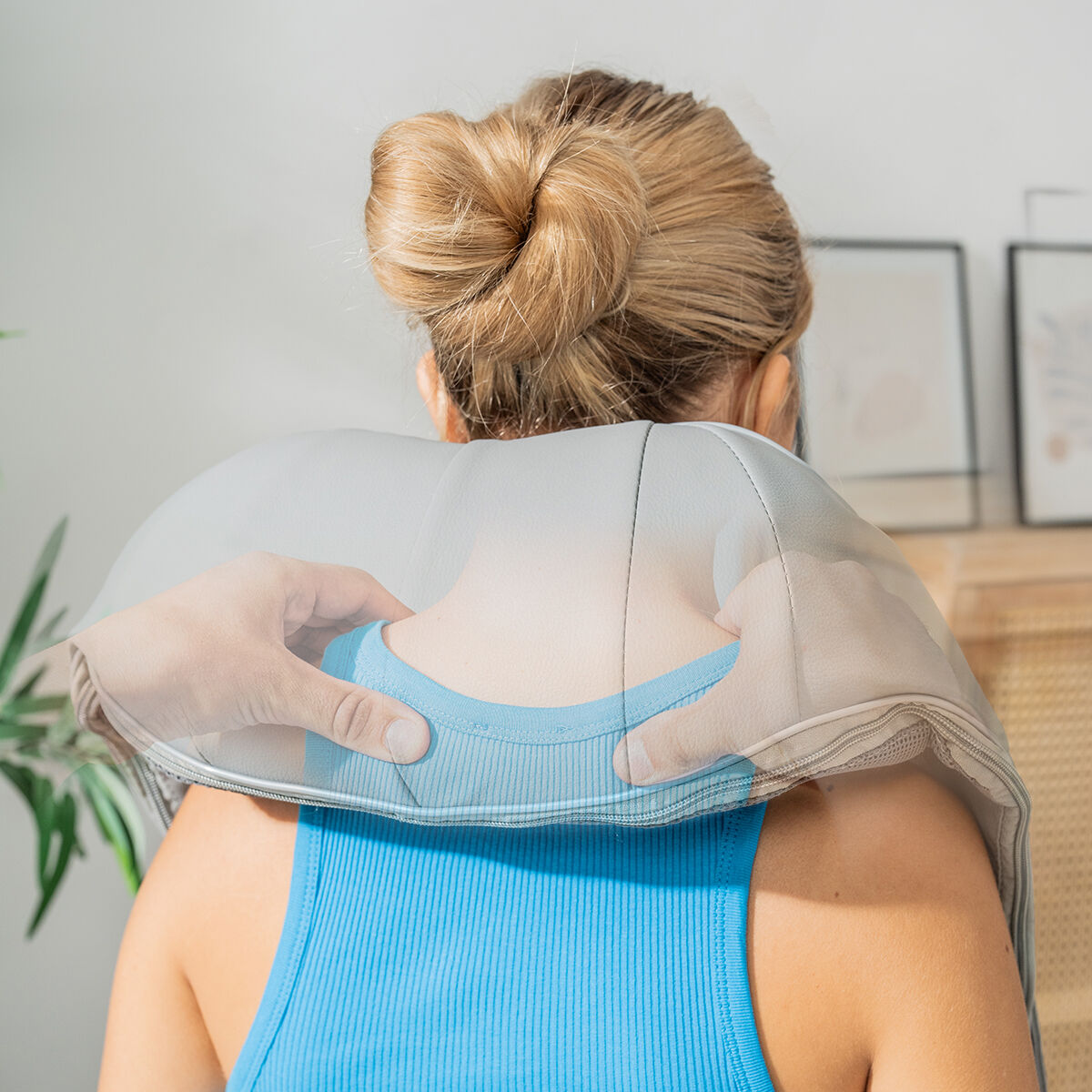 Draadloos Shiatsu-nekmassagekussen | Infrarood & Warmte - Afbeelding 9