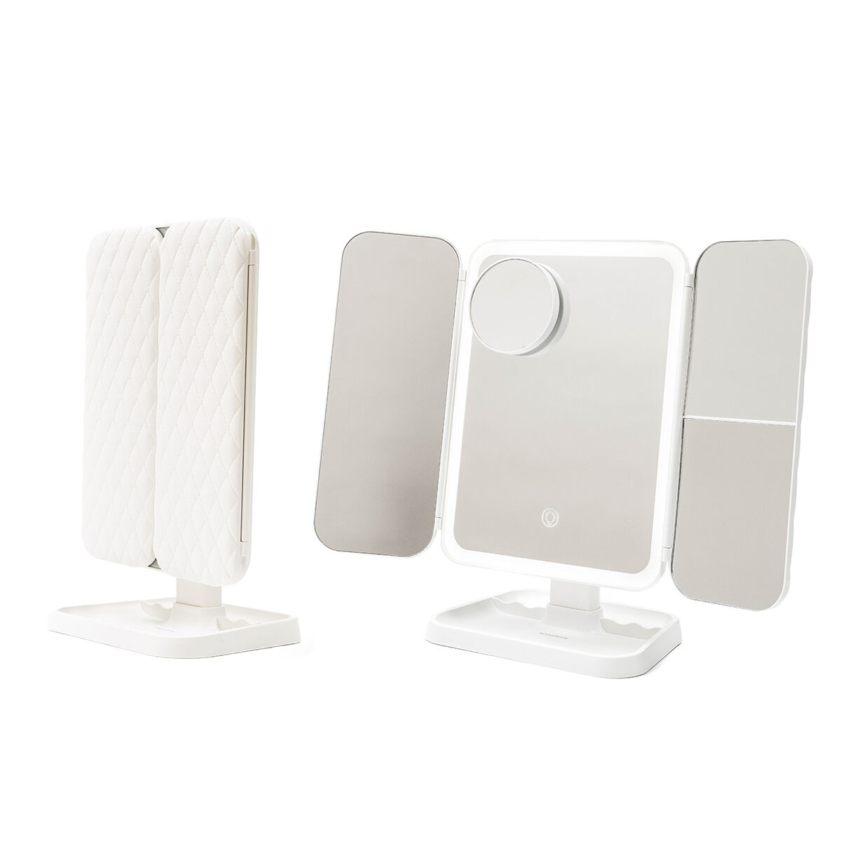 obrázok produktu Rechargeable Triptych Makeup Mirror with Magnification and LED Light Miled InnovaGoods