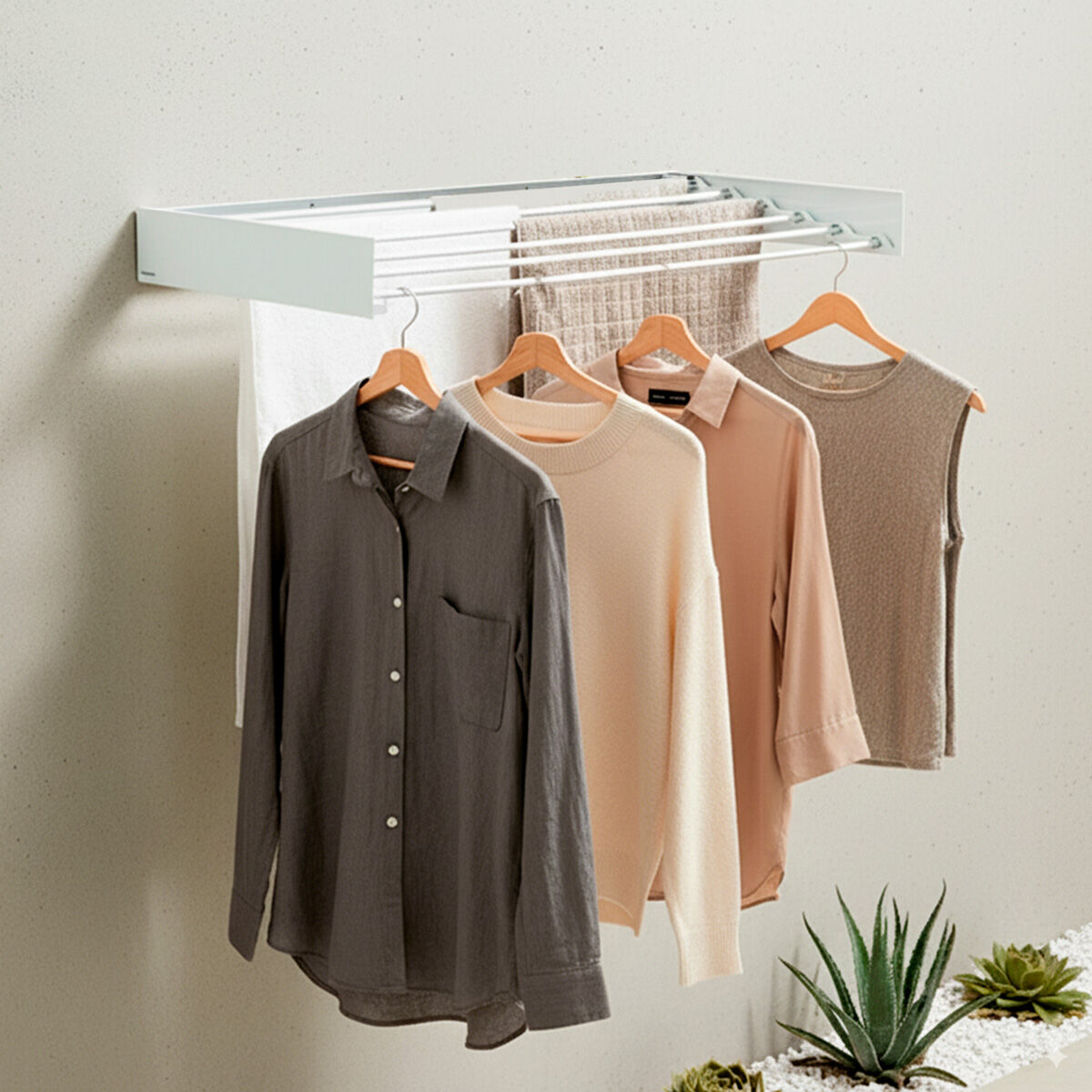 Opvouwbare, uitschuifbare, intrekbare wandwasdroger Dryva 100 InnovaGoods