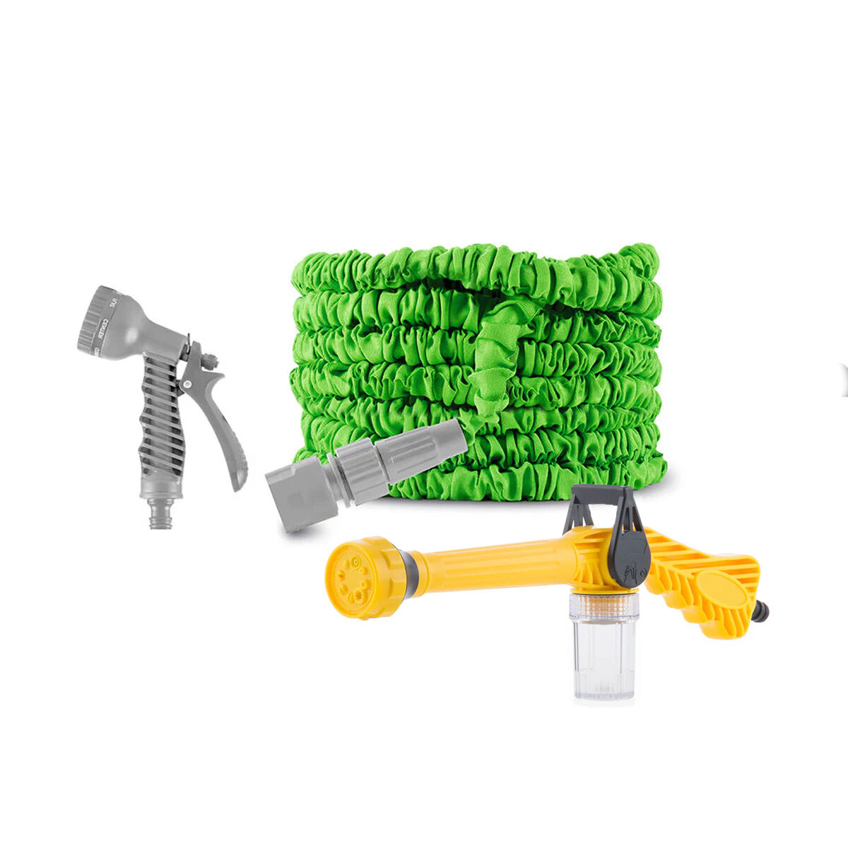 Pack 8-in-1-Hochdruck-Wasserspritze mit Tank und Ausziehbarer Gartenschlauch InnovaGoods — Bild 1