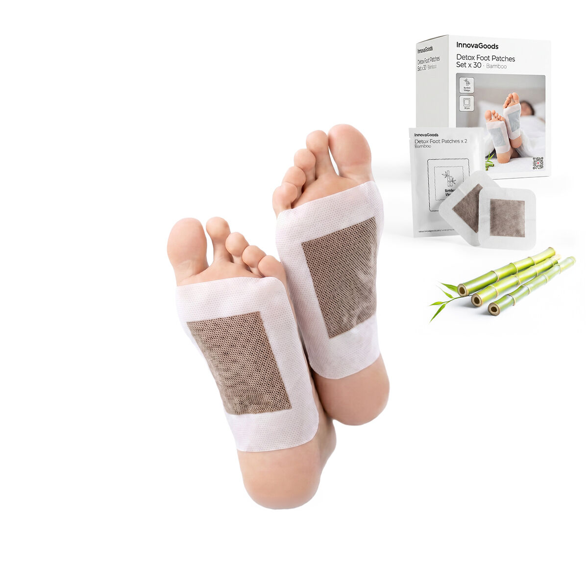 Detox Fußpflaster Bamboo InnovaGoods 30 Stück - Thumbnail 5