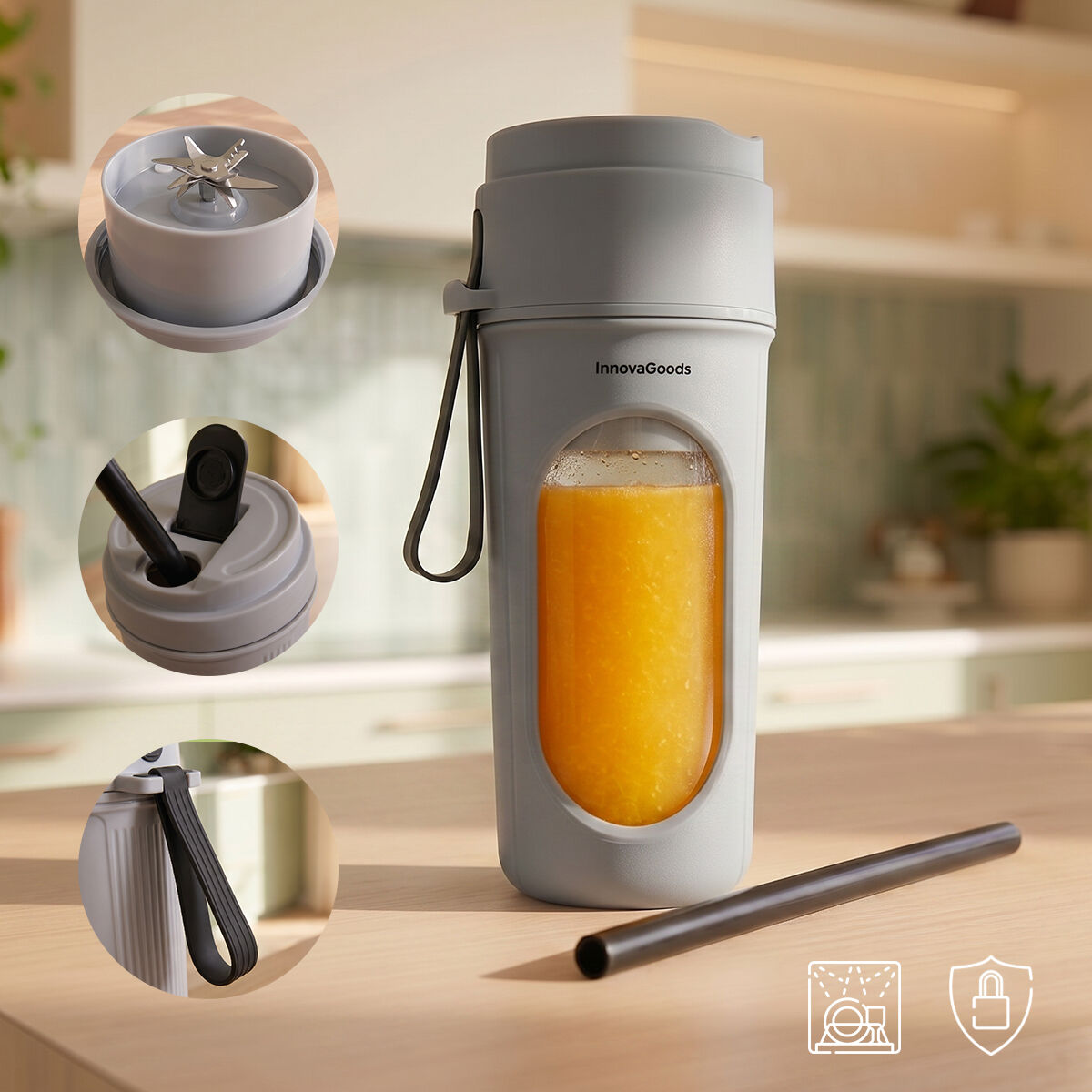 Trabgarer Standmixer mit Akku Wellsy InnovaGoods - Thumbnail 3