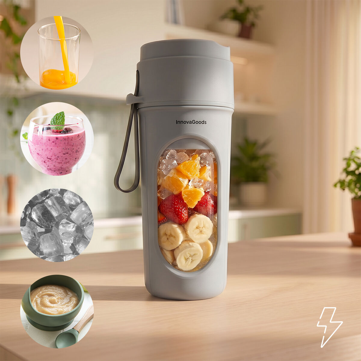 Trabgarer Standmixer mit Akku Wellsy InnovaGoods - Thumbnail 4