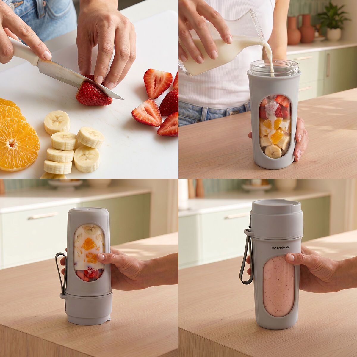 Trabgarer Standmixer mit Akku Wellsy InnovaGoods - Thumbnail 5