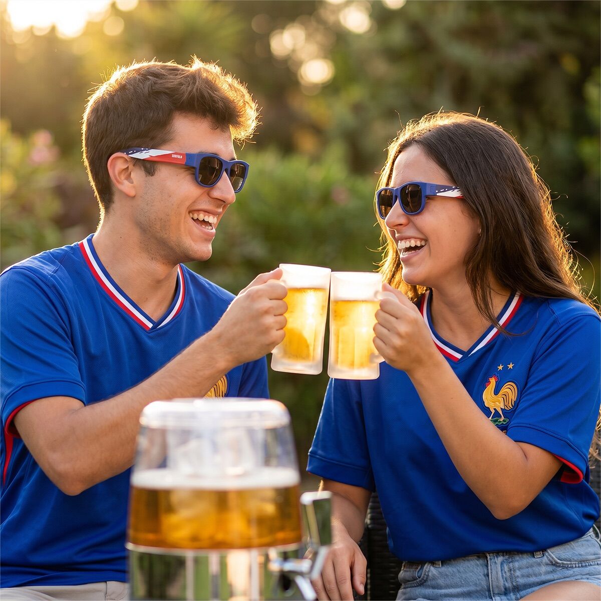 Set Bierspender mit Kühlung InnovaGoods und 2 rollbare Sonnenbrillen Sunfold France - Thumbnail 5