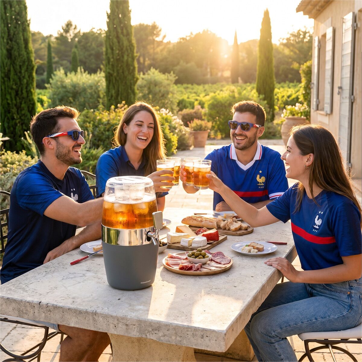 Set Bierspender mit Kühlung InnovaGoods und 2 rollbare Sonnenbrillen Sunfold France - Thumbnail 7