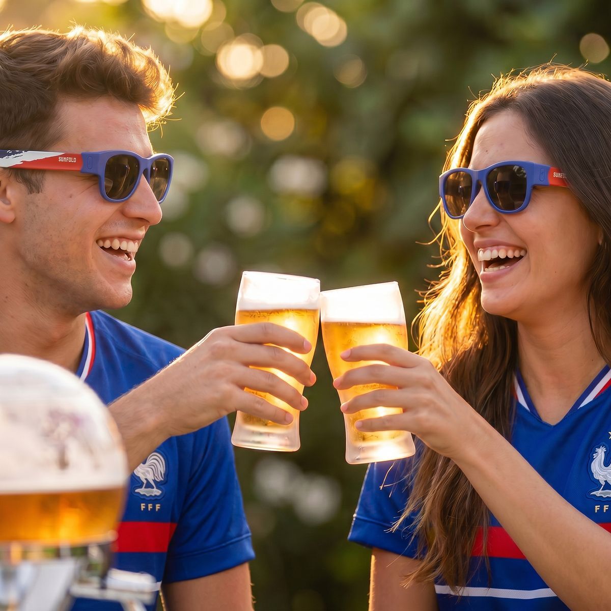 Pack Bierkühler-Spender InnovaGoods und 2 faltbare Sonnenbrillen Sunfold France - Thumbnail 5