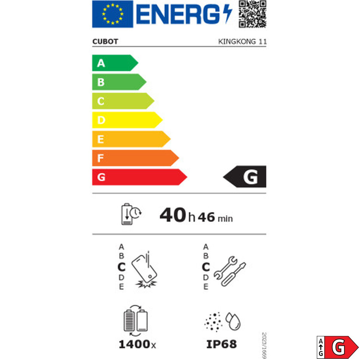 Bild von Smartphone Cubot KING KONG 11 16 GB RAM 256 GB Black
